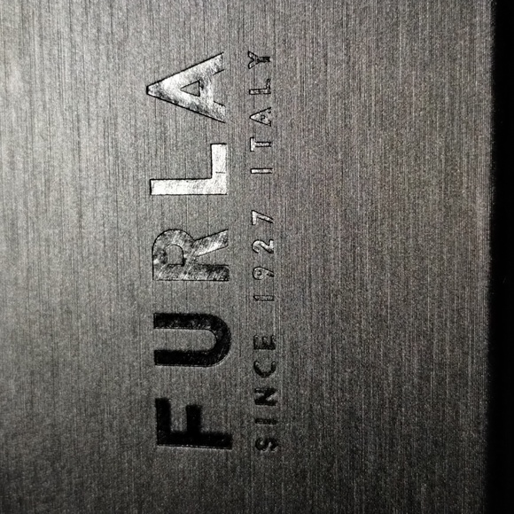 Furla Italy Sunglass Hard Case & cloth black logo nwot - Picture 10 of 11